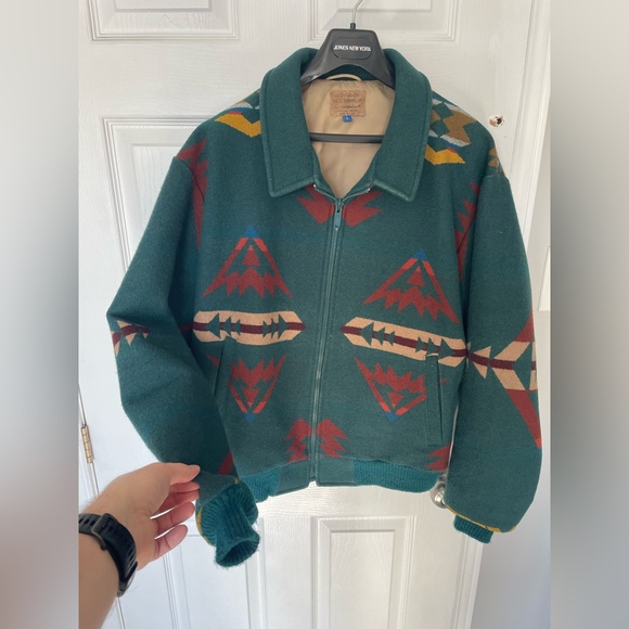 PENDLETON HIGH GRADE WESTERN WEAR Navajo/Southwestern Wool Jacket Sz L - Picture 8 of 8